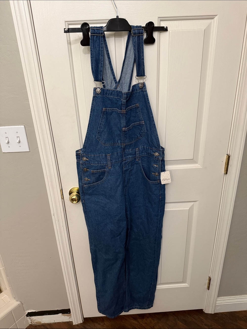 We The Free Dark Blue Denim Overalls for Women